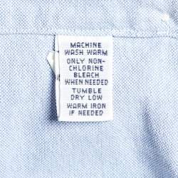 Pre Owned Ralph Lauren Light Blue Cotton Custom Fit Button Down Shirt S