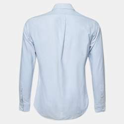 Pre Owned Ralph Lauren Light Blue Cotton Custom Fit Button Down Shirt S