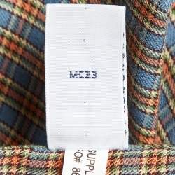 Ralph Lauren Blue/Orange Checked Cotton Button Down Shirt M