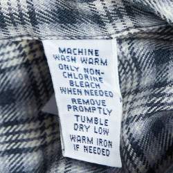Pre Owned Ralph Lauren Blue Checked Cotton Classic Fit Button Down Shirt S