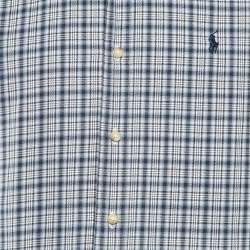 Pre Owned Ralph Lauren Blue Checked Cotton Classic Fit Button Down Shirt S
