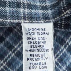 Pre Owned Ralph Lauren Blue Checked Coton Classic Fit Button Down Shirt S