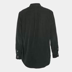 Pre Owned Ralph Lauren Black Corduroy Button Front Shirt L