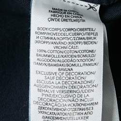 Pre Owned Ralph Lauren Navy Blue Logo Embroidered Button Down Shirt XXL