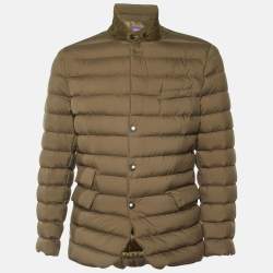 مملوكة مسبقًا Ralph Lauren Olive Green Synthetic Quilted Down Jacket L