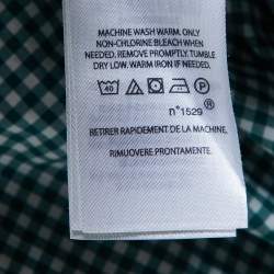 Pre Owned Ralph Lauren Green Gingham Cotton Button-Down Shirt M