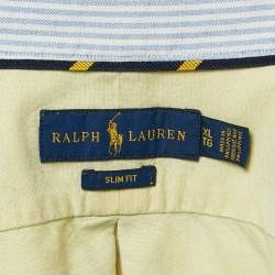 Pre Owned Ralph Lauren Light Green Cotton Slim Fit Shirt XL