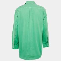 Pre Owned Ralph Lauren Green Cotton Button Front Full Sleeve Shirt XL