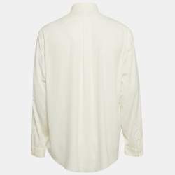 Pre Owned Ralph Lauren White Stretch Nylon Classic Fit Shirt XL