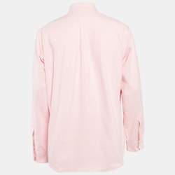 Pre Owned Ralph Lauren Pink Stretch Oxford Cotton Slim Fit Shirt XL