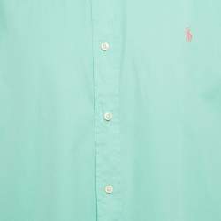 Pre Owned Ralph Lauren Green Cotton Slim Fit Shirt XL