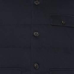 Pre Owned Ralph Lauren Navy Blue Quilted Cotton Sleeveless Jacket L