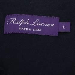 Pre Owned Ralph Lauren Navy Blue Quilted Cotton Sleeveless Jacket L