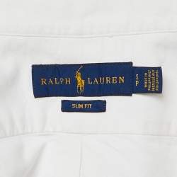 Pre Owned Ralph Lauren White Cotton Slim Fit Button Down Shirt S