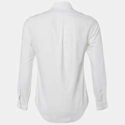 Pre Owned Ralph Lauren White Cotton Slim Fit Button Down Shirt S