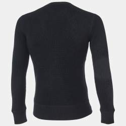 Pre Owned Ralph Lauren Black Cashmere Rib Knit Full Sleeve Jumper S