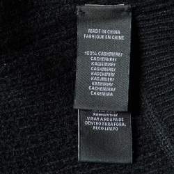 Pre Owned Ralph Lauren Black Cashmere Rib Knit Full Sleeve Jumper S