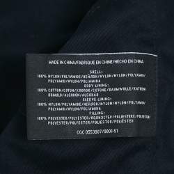 Pre Owned Ralph Lauren Black Nylon Zip-Up Quilted Biker Jacket S