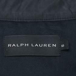Pre Owned Ralph Lauren Black Nylon Zip-Up Quilted Biker Jacket S