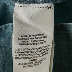 Pre Owned Ralph Lauren Blue Denim Slim Fit Button Front Shirt L