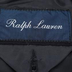 Ralph Lauren Navy Blue Wool Blend Single Breasted Blazer & Straight Leg Pant Set L