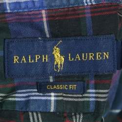 Ralph Lauren Blue/Green Tartan Check Cotton Classic Fit Shirt XL