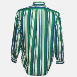 Pre Owned Ralph Lauren Multicolor Striped Cotton Classic Fit Shirt XL