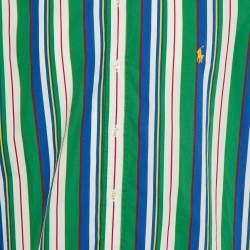 Pre Owned Ralph Lauren Multicolor Striped Cotton Classic Fit Shirt XL