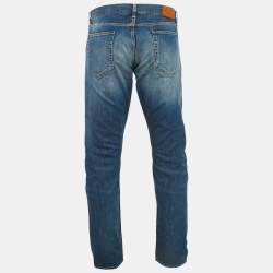 Ralph Lauren Blue Faded Denim Slim Fit Jeans L Waist 34"