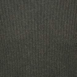 Pre Owned Ralph Lauren Black Wool Patch Detail Long Sleeve Jumper M