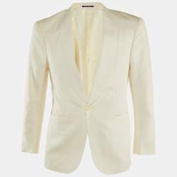 Ralph Lauren Cream Wool Tailored Blazer M