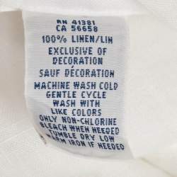 Ralph Lauren White Linen Button Front Shirt L