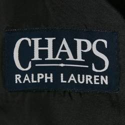 Pre Owned Chaps Ralph Lauren Vintage Black Wool Felt Double Breasted Coat XXL