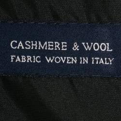 Pre Owned Chaps Ralph Lauren Vintage Black Wool Felt Double Breasted Coat XXL