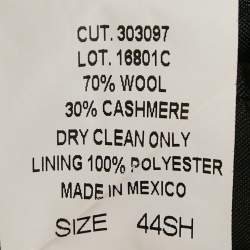 Pre Owned Chaps Ralph Lauren Vintage Black Wool Felt Double Breasted Coat XXL