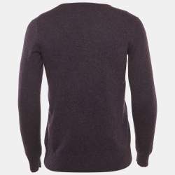 Pre Owned Ralph Lauren Purple Cashmere Knit V-Neck Sweater S