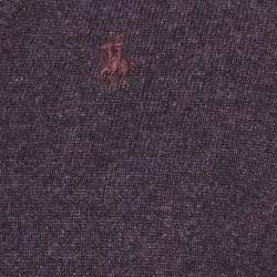 Pre Owned Ralph Lauren Purple Cashmere Knit V-Neck Sweater S
