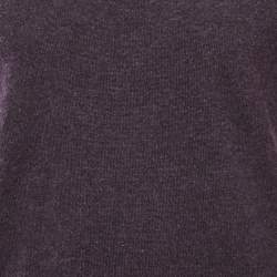 Pre Owned Ralph Lauren Purple Cashmere Knit V-Neck Sweater S