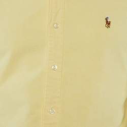 Pre Owned Ralph Lauren Yellow Cotton Button Front Shirt S