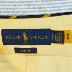 Pre Owned Ralph Lauren Yellow Cotton Button Front Shirt S