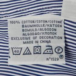 Pre Owned Ralph Lauren Blue Striped Cotton Custom Fit Shirt M
