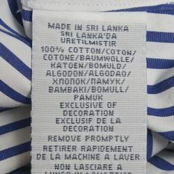 Pre Owned Ralph Lauren White /Blue Striped Cotton Slim Fit Shirt XL