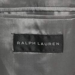 مملوكة مسبقًا بدلة رالف لورين صوف رمادي مخطط مقاس كبير جدًا جدًا (اكس اكس لارج)