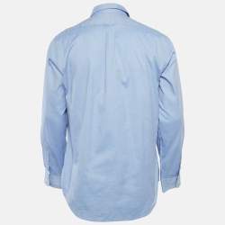 مملوكة مسبقًا قميص رالف لورين سليم فيت قطن أزرق مقاس كبير (لارج)