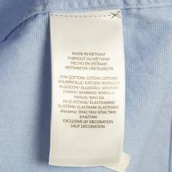 مملوكة مسبقًا قميص رالف لورين سليم فيت قطن أزرق مقاس كبير (لارج)