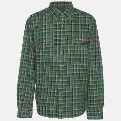 مملوكة مسبقًا Ralph Lauren Green Checked Cotton Long Sleeve Shirt XL