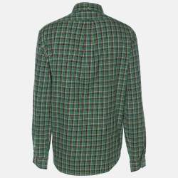 مملوكة مسبقًا Ralph Lauren Green Checked Cotton Long Sleeve Shirt XL