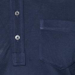 Pre Owned تي شيرت بولو رالف لورين بيربل ليبل أزرق قطن صغير