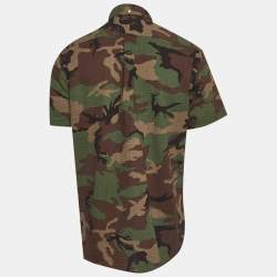 Pre Owned Ralph Lauren Multicolour Camouflage Print Cotton Seersucker Shirt L