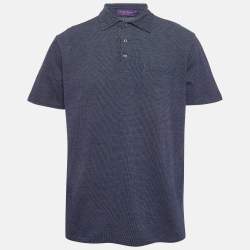 مملوكة مسبقًا Ralph Lauren Navy Blue Jersey Polo T-Shirt XL